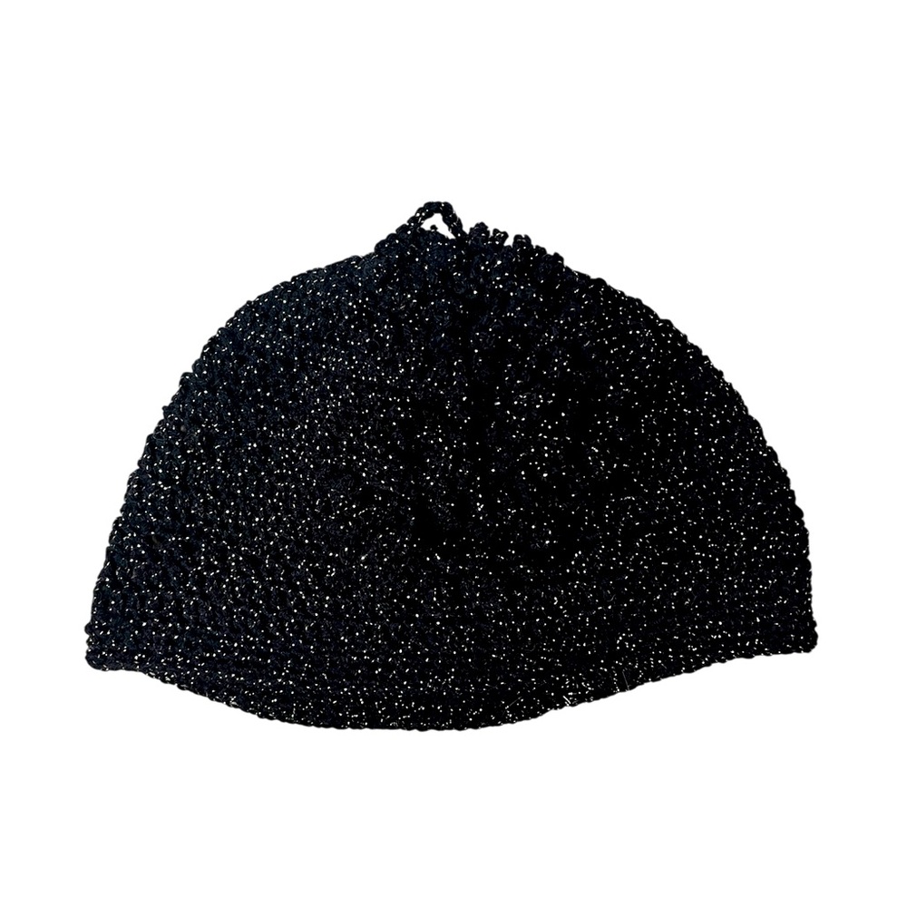 Midnight Bloom knit skull cap 🖤✨